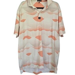 Bad Birdie Golf Polo Shirt Mens Abstract Pattern Short Sleeve XXL